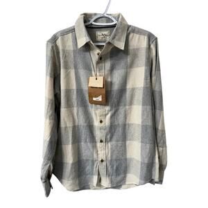 Cotton Flannel Button Up Shirt Buffalo Plaid M